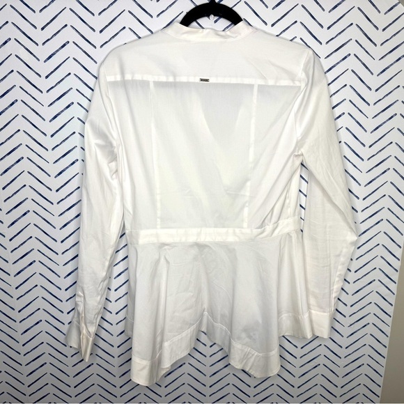 White House Black Market White Button down Blouse Size 6 - Picture 2 of 7